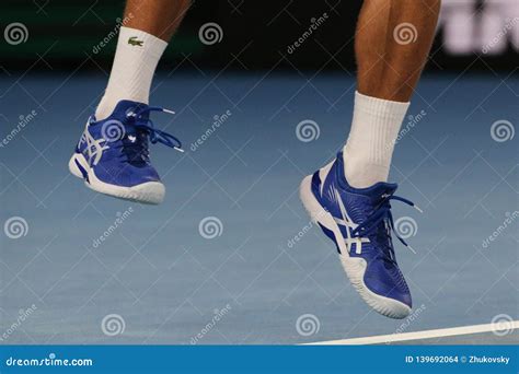 Grand Slam Champion Novak Djokovic of Serbia Wears Custom Asis Tennis ...