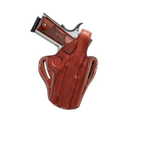 1911 Commander OWB Leather Thumb Break Belt Holster 4″ – 4.25″ – Massimo Gun Leather