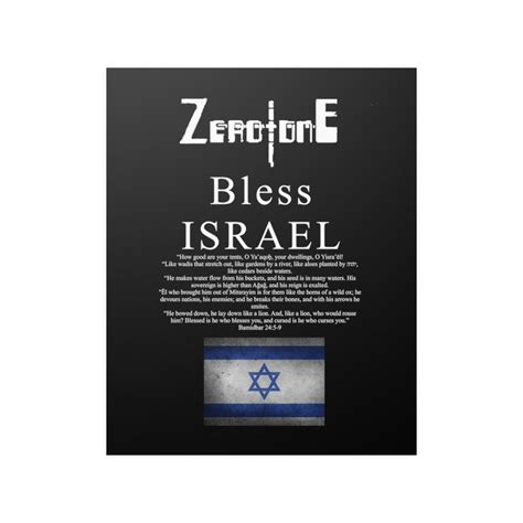 Zerotone – Bless Israel posters - Anchor Merchandising