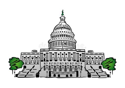 US Capitol Building Vector Illustration Clip Art Stock Illustration ...