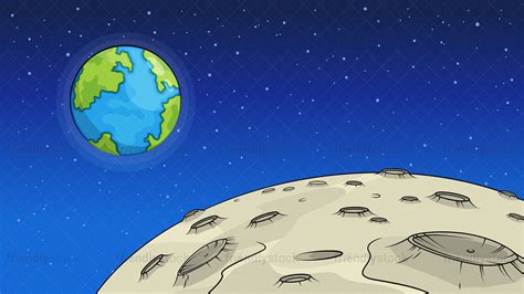 Moon Surface Background Cartoon Clipart Vector - FriendlyStock