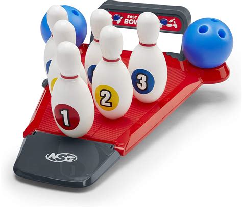 NSG Easy Up Pins Bowling Set for Kids - Mini Bowling Alley with 6 Pins and 2 Balls - Designed ...