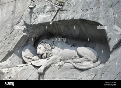 Lion Monument in Lucerne Stock Photo - Alamy