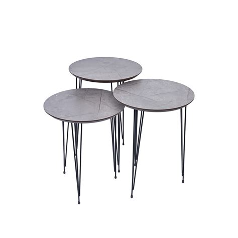 Buy Coffee Table Round Grey Online In Lebanon - SKU:Dec5944