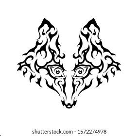 Abstract Fox Head Silhouette Tattoo Sticker Stock Vector (Royalty Free) 1572274978 | Shutterstock