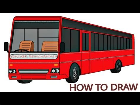 How to draw a BUS in 3D on Computer using Paint Program | Easy Bus Drawing Tutorial | Drawing a ...