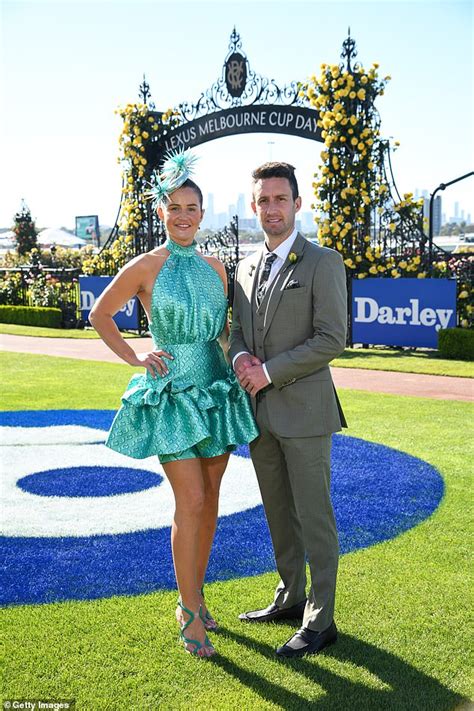 Michelle Payne turns heads in a backless bubble dress at Melbourne Cup | Daily Mail Online