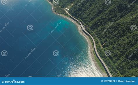 Highway on the Viaduct by the Sea. Philippines, Luzon Stock Photo - Image of bridge, pagudpud ...