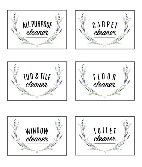 Free Printable Cleaning Labels - Clean and Scentsible