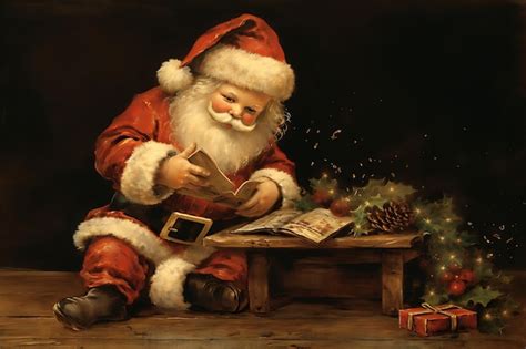 Premium AI Image | Vintage Yule Cards and Memorabilia