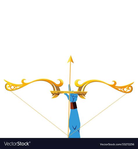 lord ram arm with bow and arrow design, Happy dussehra festival and indian theme Vector ...