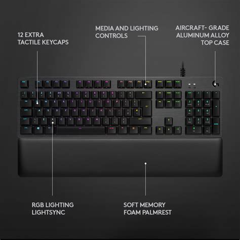 Qisahn.com - For all your gaming needs - LOGITECH G513 CARBON RGB KB GX-BROWN TACTILE