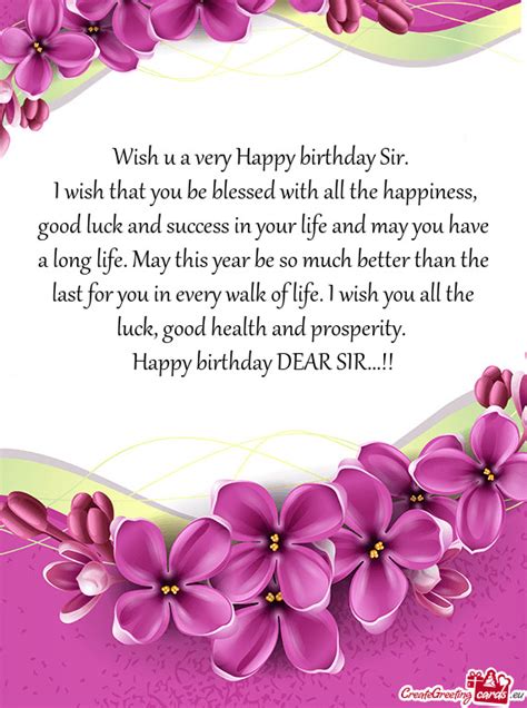 ? Happy birthday DEAR SIR - Free cards