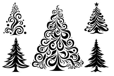 Christmas Tree Silhouette Design Graphic by Creative shirts · Creative ...