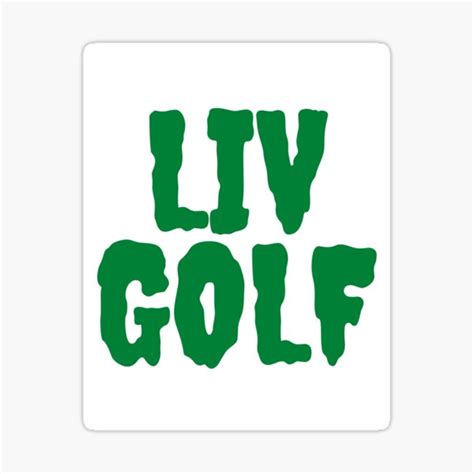 "LIV Golf Tour" Sticker for Sale by HustleRuckusLLC | Redbubble