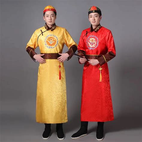 Male Chinese Traditional Costume Long Robe Gown Tang Dynasty Costume ...