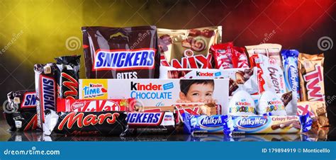 Variety of Popular Brands of Confectionery Products Editorial Stock ...