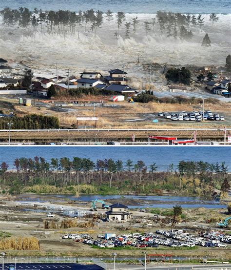 Japón: Antes y después del Tsunami - Panorámica Del Observador