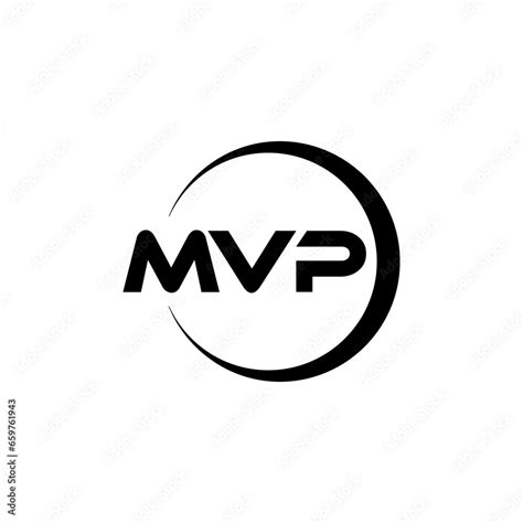 MVP letter logo design with white background in illustrator, cube logo ...