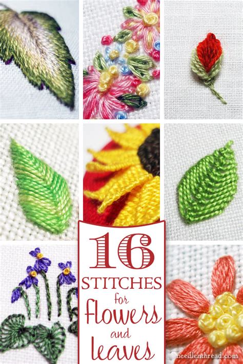 16 Floral Hand Embroidery Stitches – Needle Work