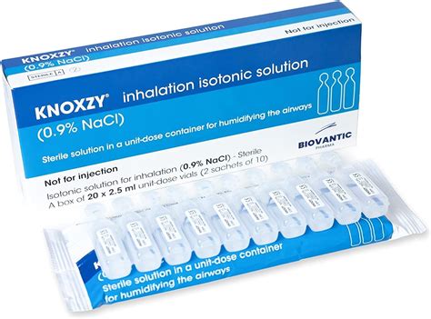 Buy KNOXZY Isotonic 0.9% Sodium Chloride - NaCl Inhalation Saline Solution for Humidifying The ...