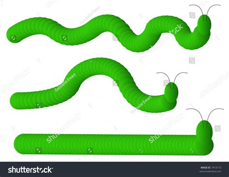 Straight Wriggly Worms Stock Illustration 7413172 | Shutterstock