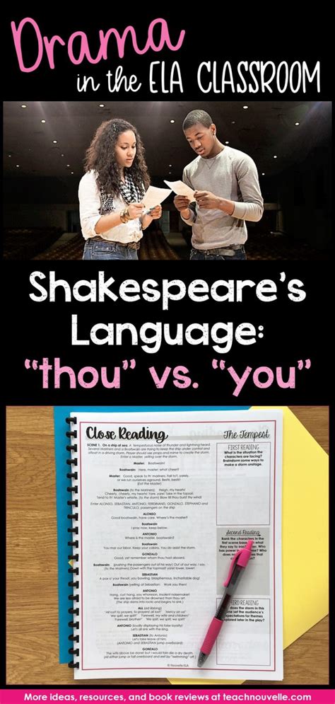 Shakespeare's Language: Thou & You - Nouvelle ELA Teaching Resources