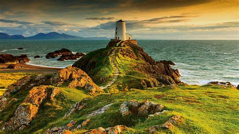 HD wallpaper: twr mawr lighthouse, llanddwyn island lighthouse ...