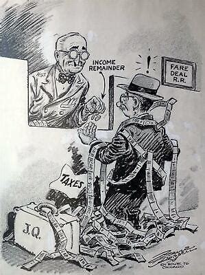 Bruce Russell -Harry Truman Fair Deal Political Cartoon -Pulitzer Prize ...