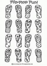 Printable Coloring Pages Flip Flops  Home sketch template