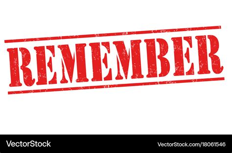 Remember sign or stamp Royalty Free Vector Image