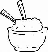 Bowl Of Rice Drawing sketch template