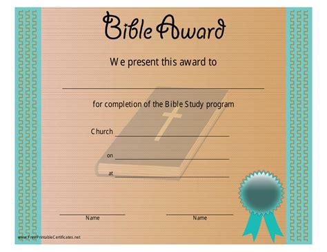 Bible Award Certificate Template Download Printable Pdf Templateroller | Images and Photos finder