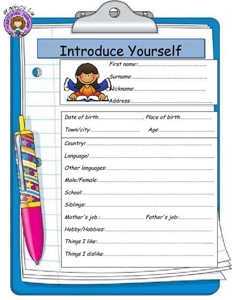 Introduce Yourself! | How to introduce yourself, Kindergarten ...