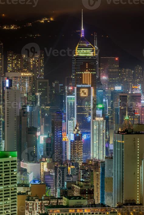 Hong Kong 2015: Night View from Peak 826552 Stock Photo at Vecteezy