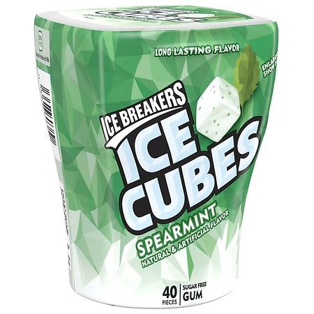 Ice Breakers Ice Cubes Spearmint Gum Bottle Pack | Walgreens