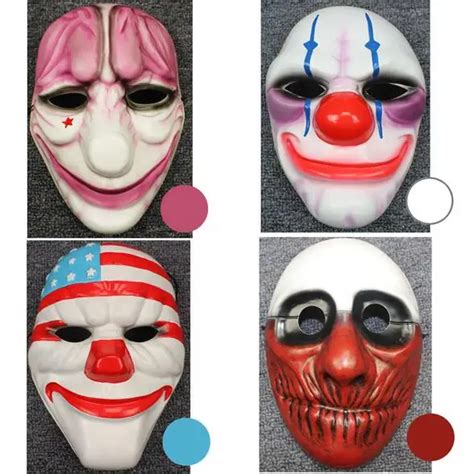 Game PAYDAY2 Dallas/Wolf/Chains/Houston Mask PVC 21X17CM mask cosplay accessories kylo ren mask ...