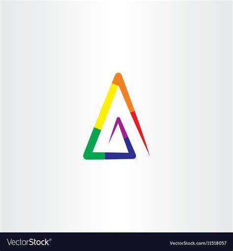 Colorful rainbow triangle logo abstract business Vector Image