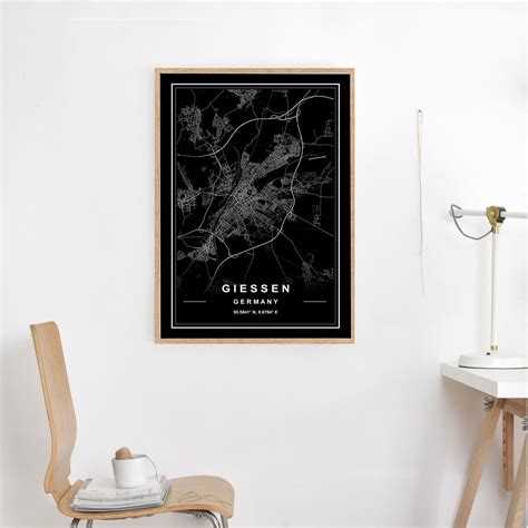 GIESSEN MAP PRINT High Res Map Map of Giessen Giessen - Etsy