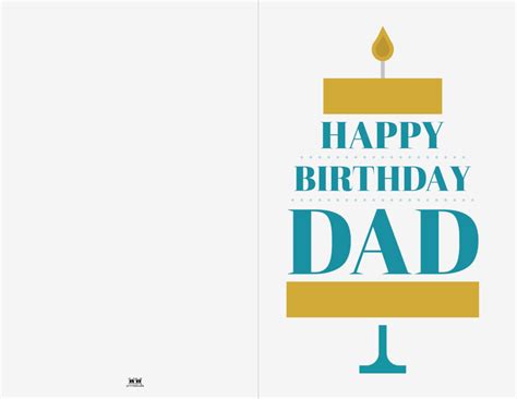 Happy Birthday Dad Printable Cards