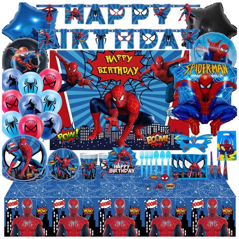 Spiderman Party Decorations | Supplies | Packs | 205 Pieces | Shop ...