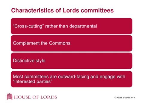 Procedure of House of Lords Select Committees