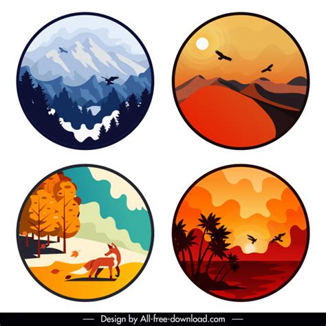 Beautiful landscape background Vectors graphic art designs in editable .ai .eps .svg format free ...