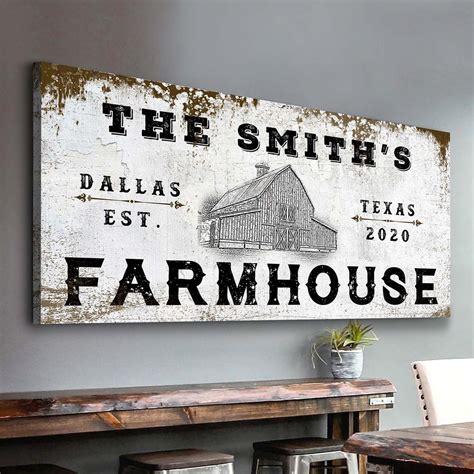 Modern Farmhouse Wall Art Decor Rustic Chic Family Homestead - Etsy