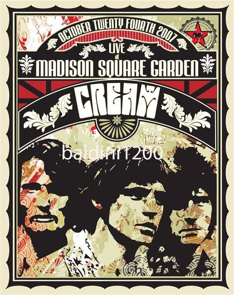 CREAM - HIGH QUALITY 2007 CONCERT POSTER - LOOKS AWESOME FRAMED ...