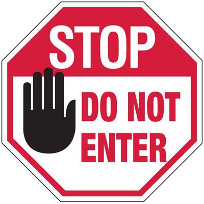 Stop Do Not Enter No Admittance Stop Signs from Seton.com, Stock ... - ClipArt Best - ClipArt Best