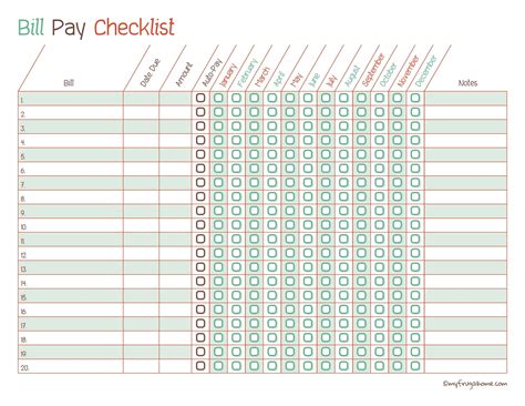 Blank Printable Monthly Bill Pay Worksheet | Calendar Template Printable