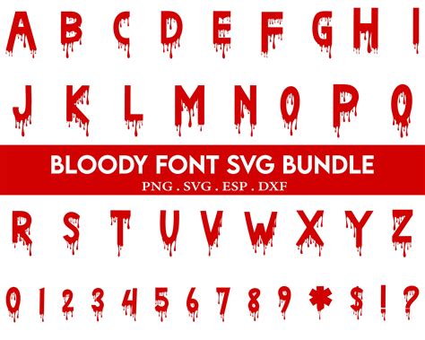 Blood Font Horror Font Svg Font Svg Horror Font Font Bundle Bloody ...