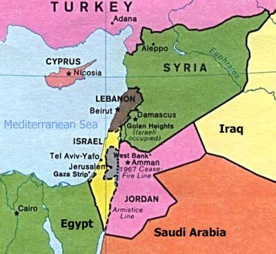 A map of where Lebanon is located. | Middle East | Pinterest | Israel ...