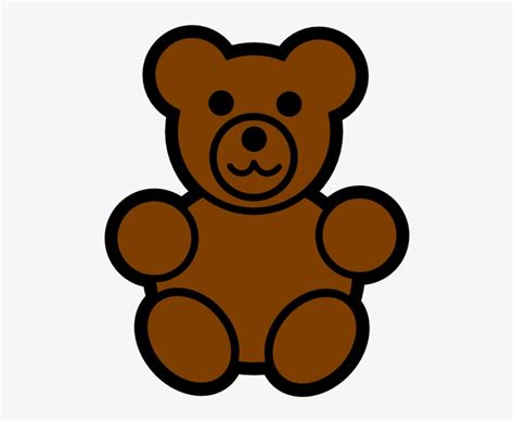 Bear Clipart - Easy Cartoon Teddy Bear Transparent PNG - 486x593 - Free ...